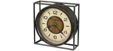 Kayden Mantel Clock in Gray;Brass;Off-White by Howard Miller