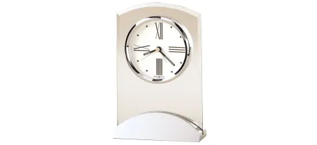 Tribeca Tabletop Clock in Silver by Howard Miller