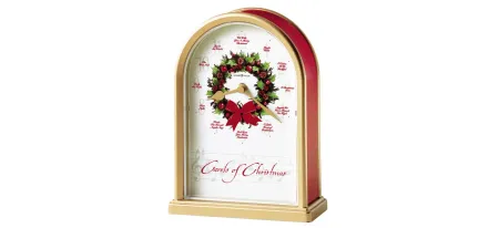 Carols of Christmas II Tabletop Clock in White by Howard Miller