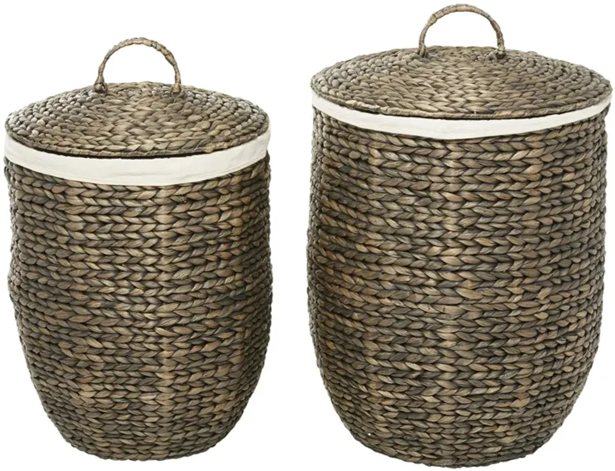 Ivy Collection TK Basket - Set of 2 in Dark Brown by UMA Enterprises