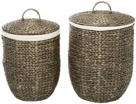 Ivy Collection TK Basket - Set of 2 in Dark Brown by UMA Enterprises