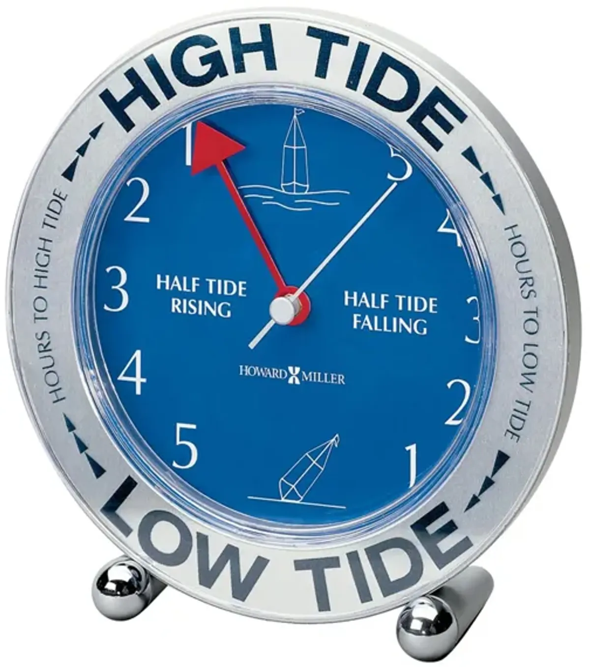 Tidemate III Tabletop Clock in Blue by Howard Miller