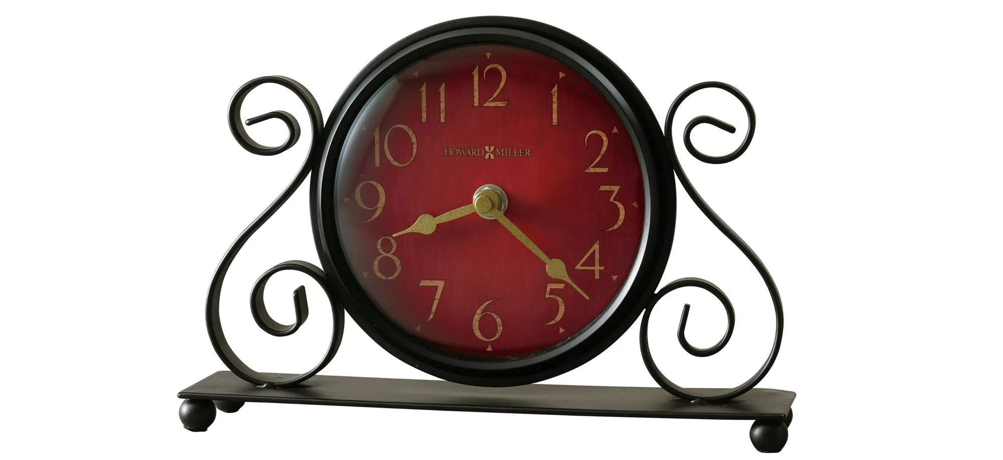 Marisa Tabletop Clock in Red;Black by Howard Miller