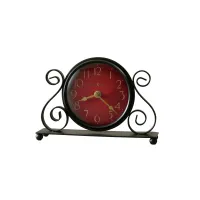 Marisa Tabletop Clock in Red;Black by Howard Miller