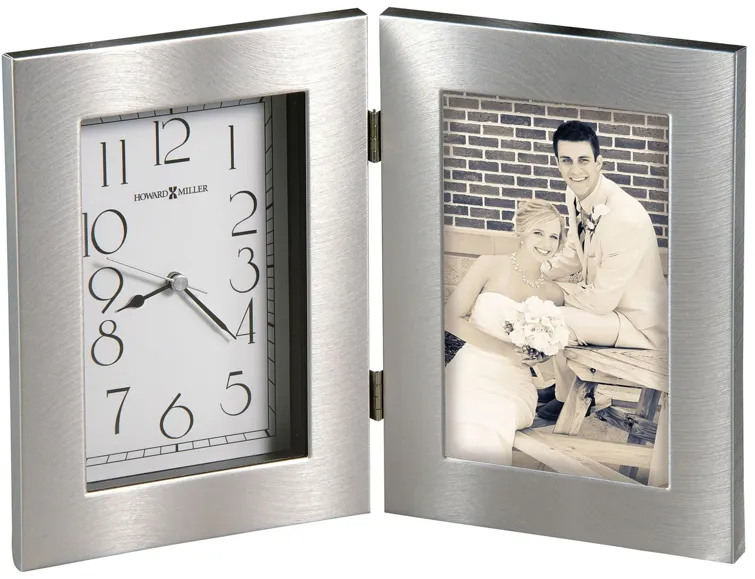 Lewiston Tabletop Clock in Silver by Howard Miller