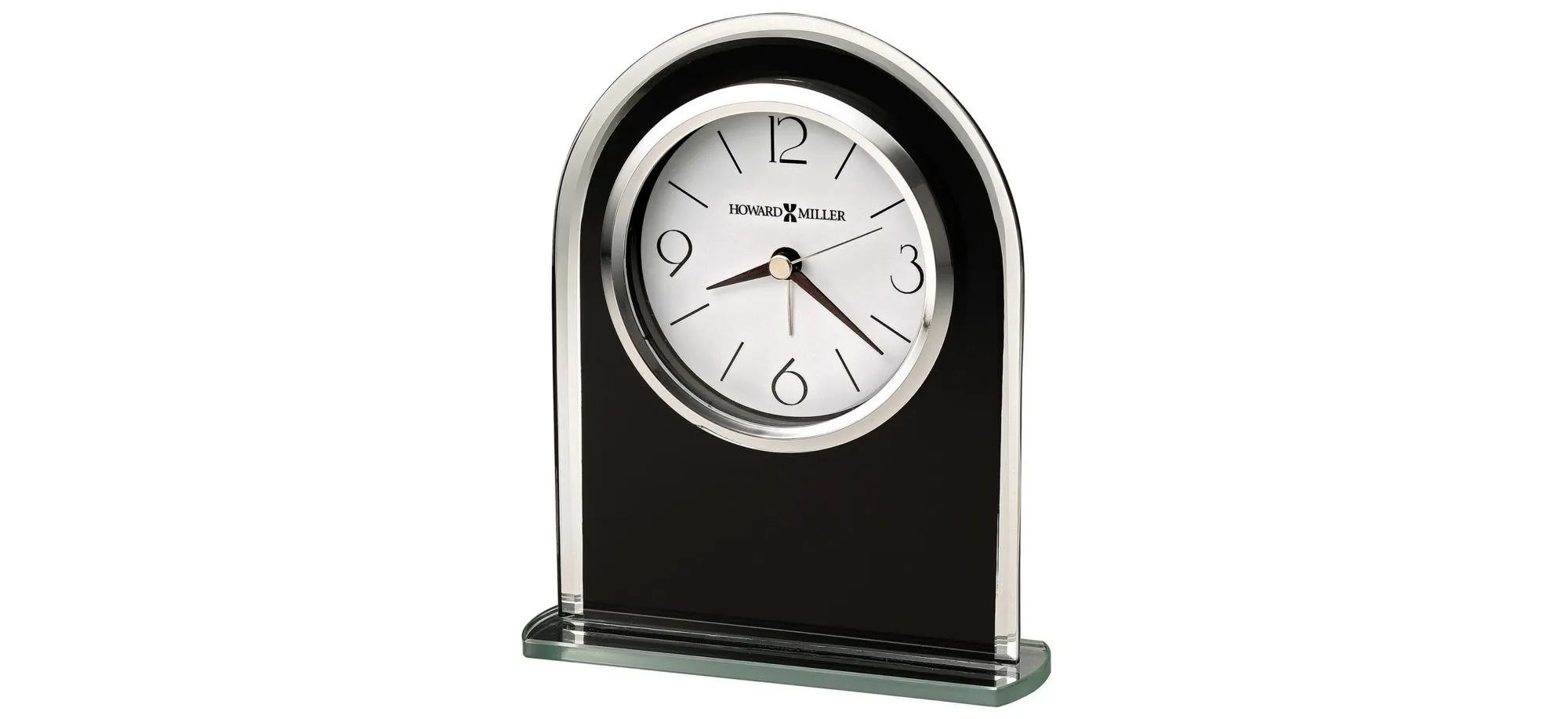 Ebony Luster Tabletop Clock in Black by Howard Miller