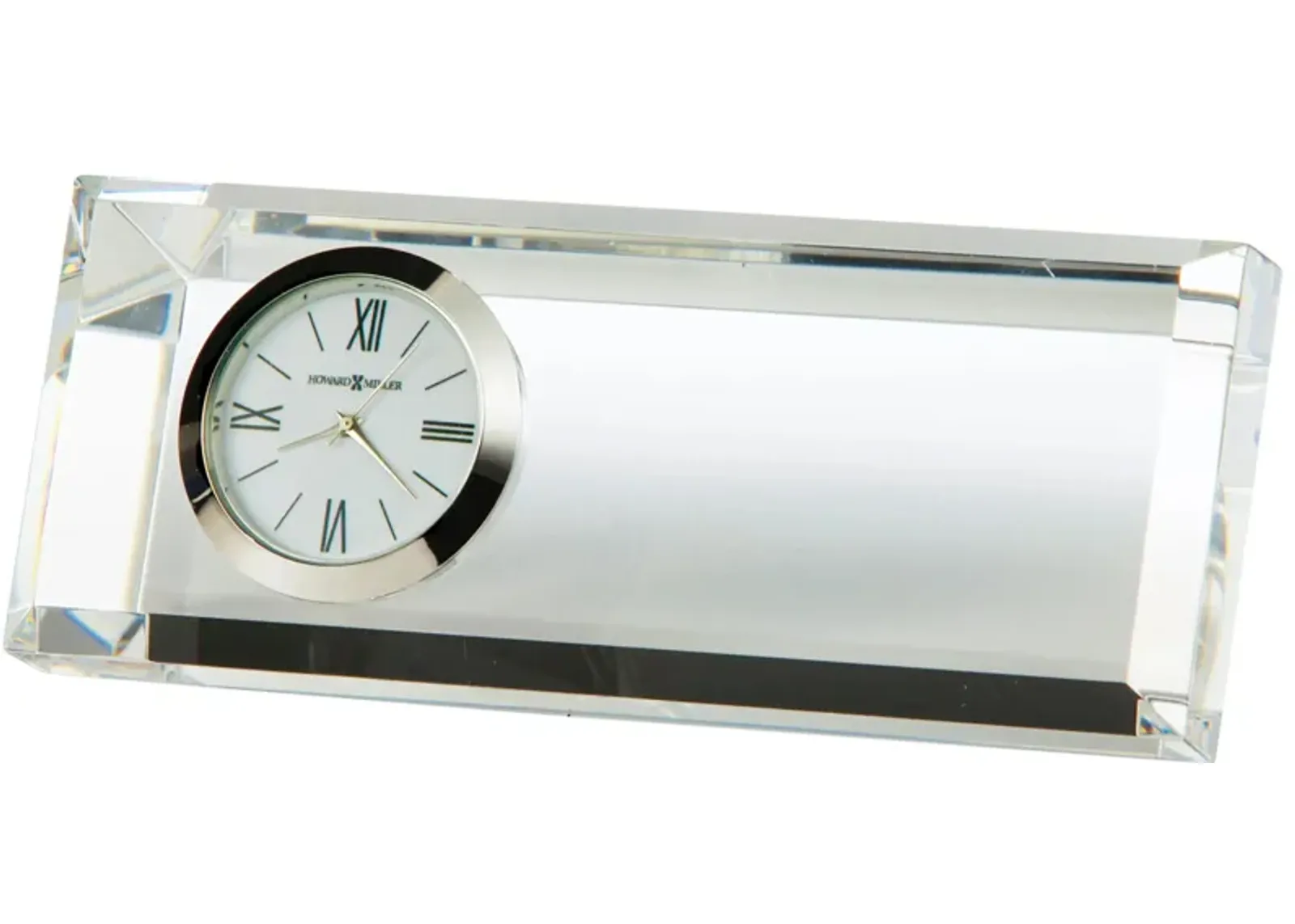 Prism Tabletop Clock in Silver by Howard Miller