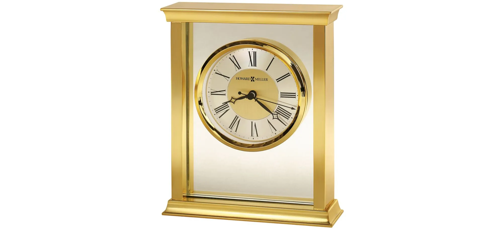 Monticello Tabletop Clock in Gold by Howard Miller