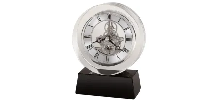 Fusion Tabletop Clock in Silver by Howard Miller