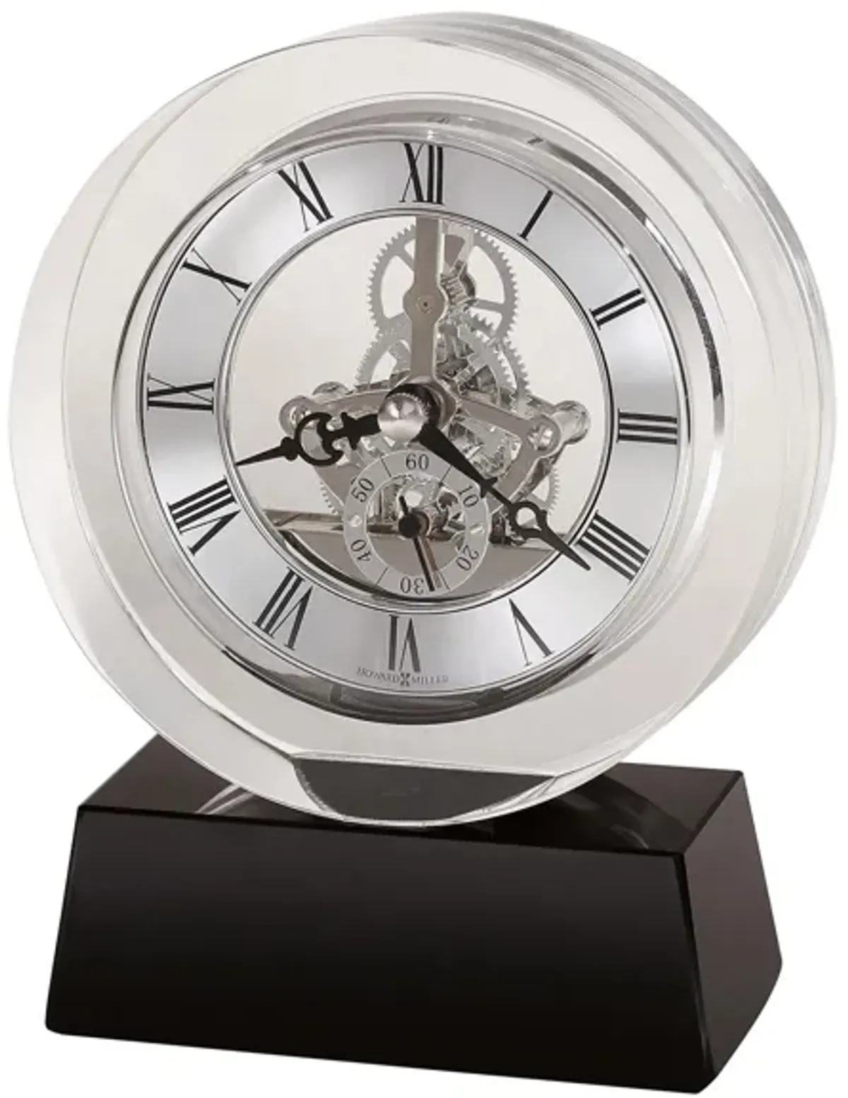 Fusion Tabletop Clock in Silver by Howard Miller