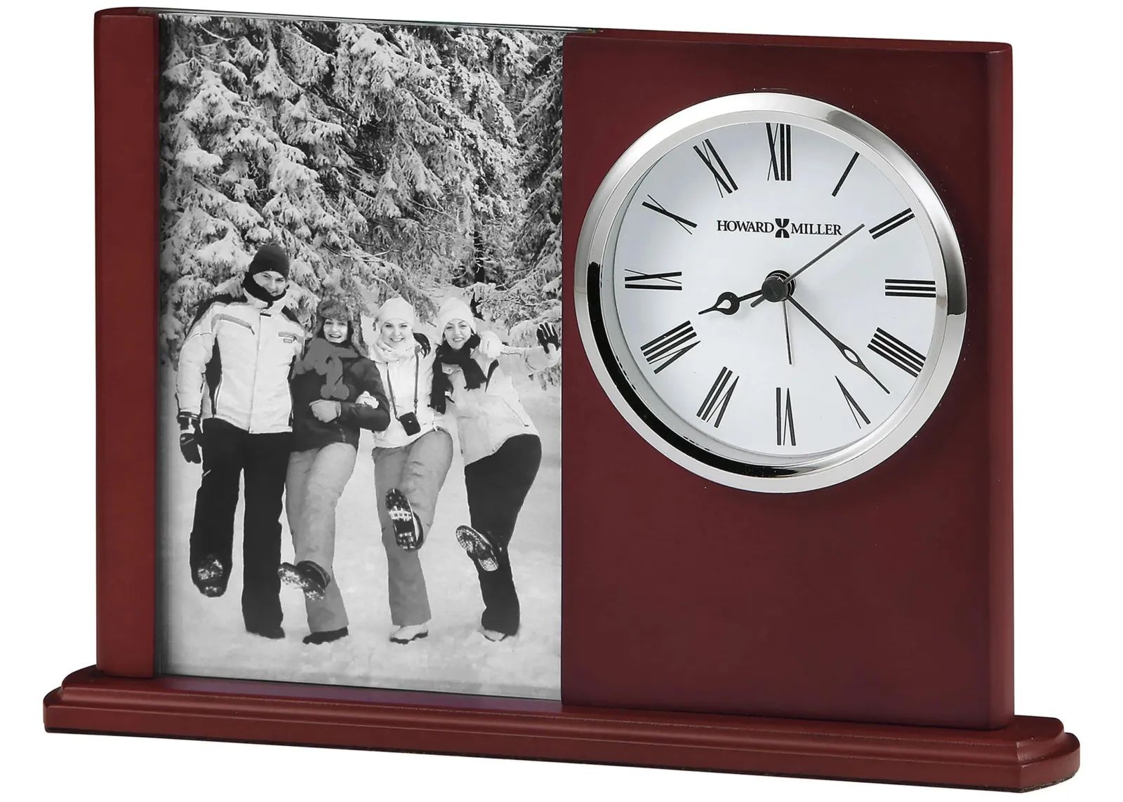 Portrait Caddy II Tabletop Clock in Brown by Howard Miller