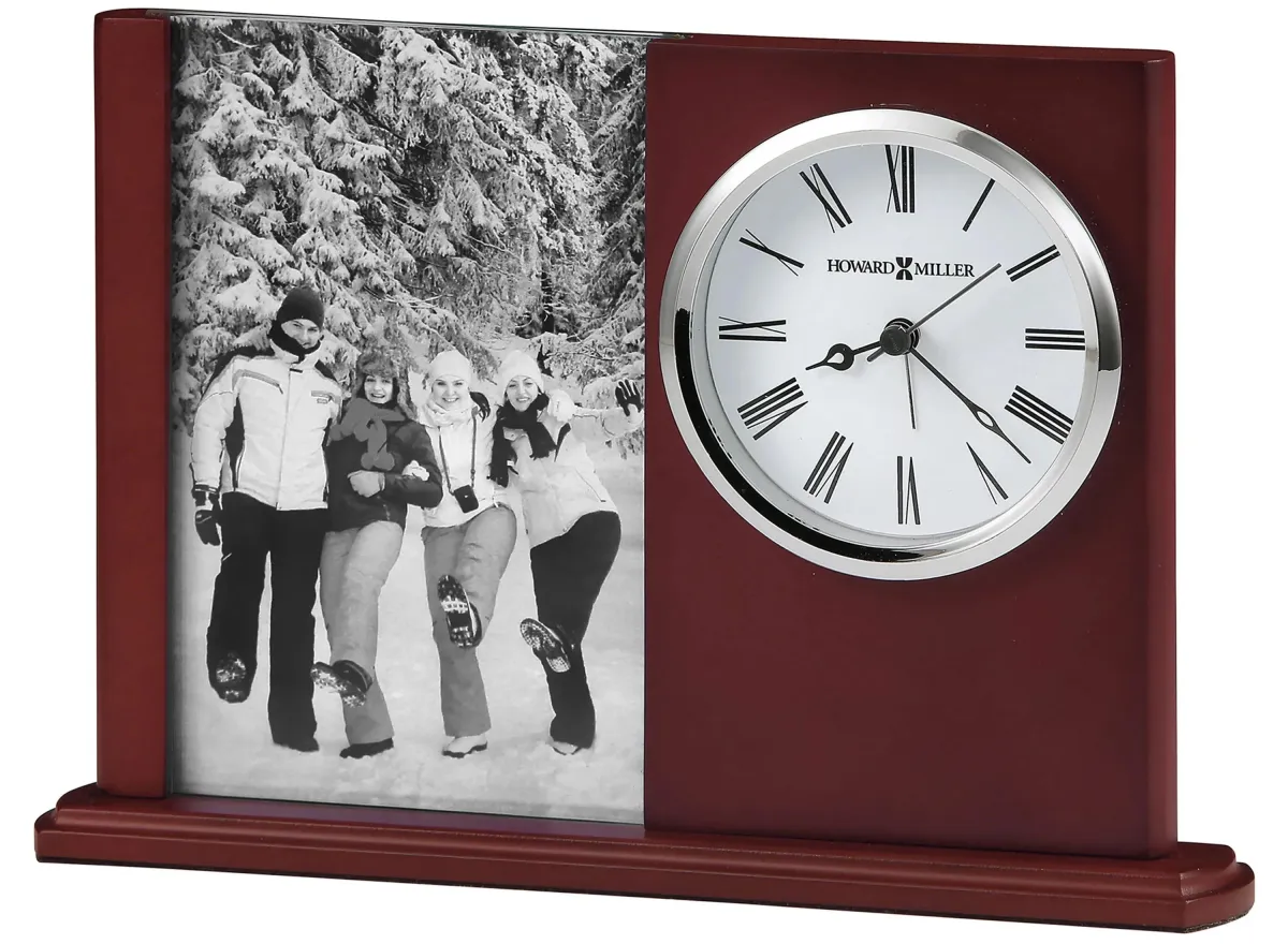 Portrait Caddy II Tabletop Clock in Brown by Howard Miller