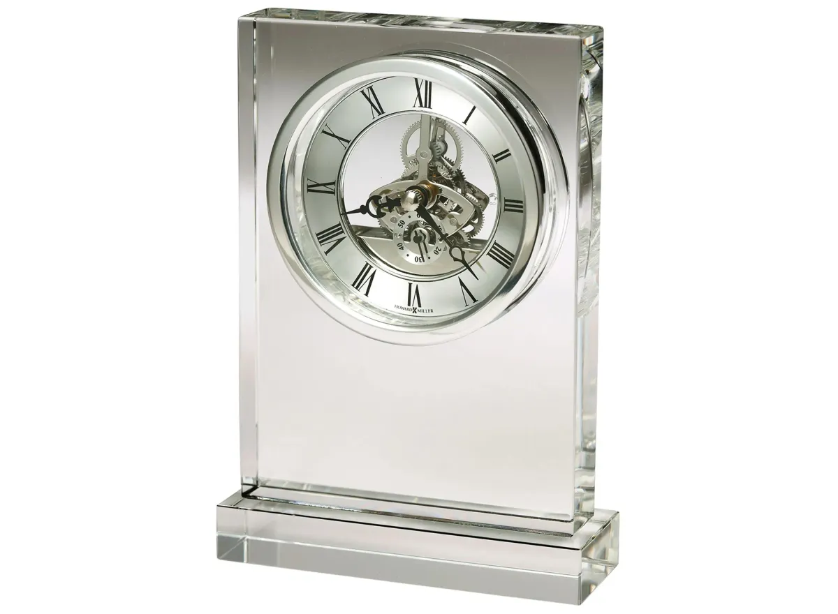 Brighton Tabletop Clock in Silver by Howard Miller