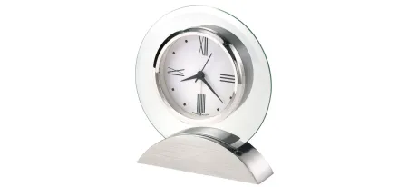Brayden Alarm Tabletop Clock in Silver by Howard Miller