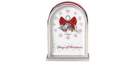 Songs Of Christmas Tabletop Clock in White by Howard Miller