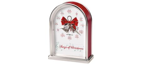 Songs Of Christmas Tabletop Clock in White by Howard Miller