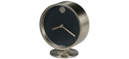 Aurora Tabletop Clock in Nickel by Howard Miller