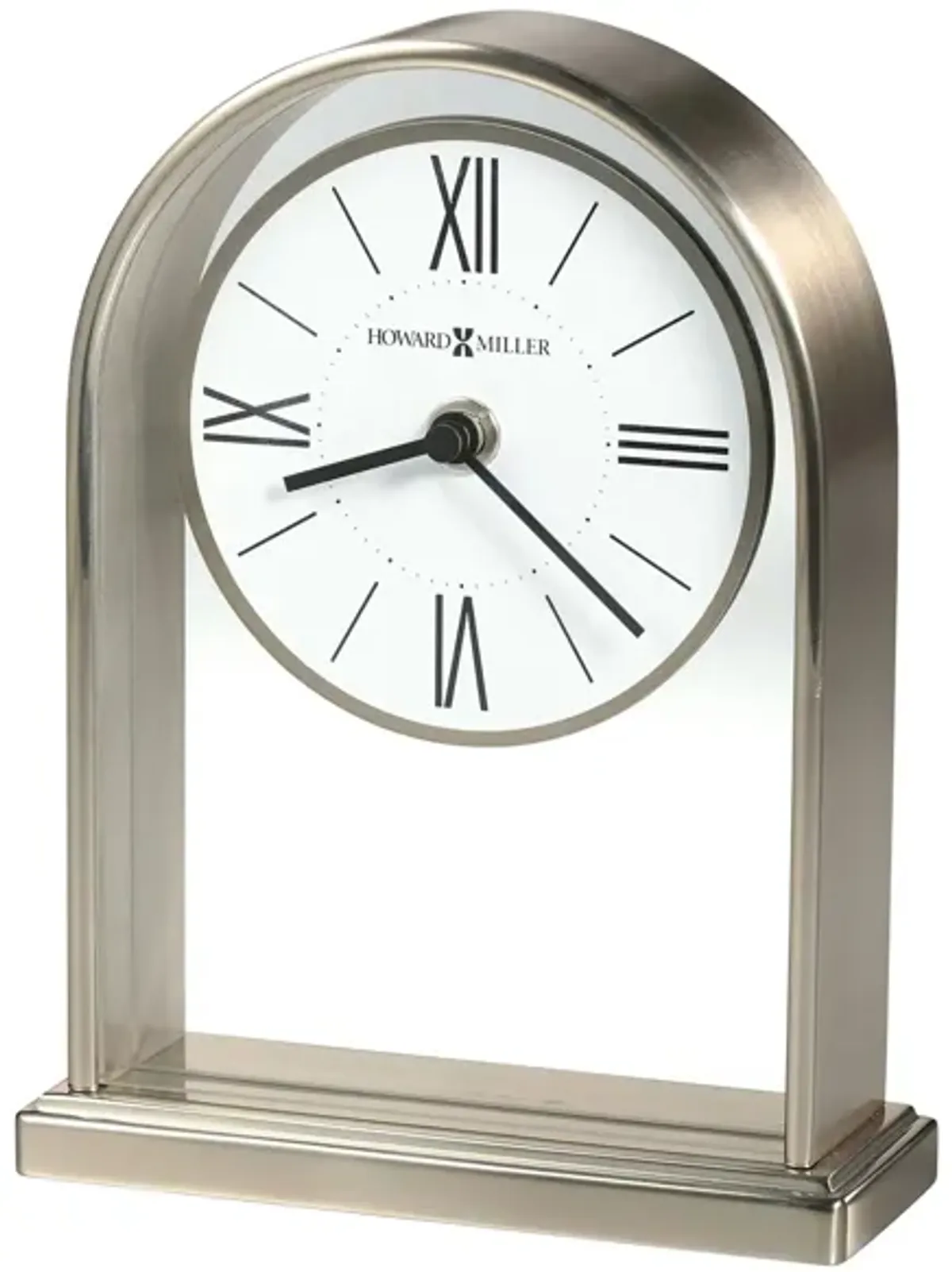 Jefferson Tabletop Clock in Nickel by Howard Miller