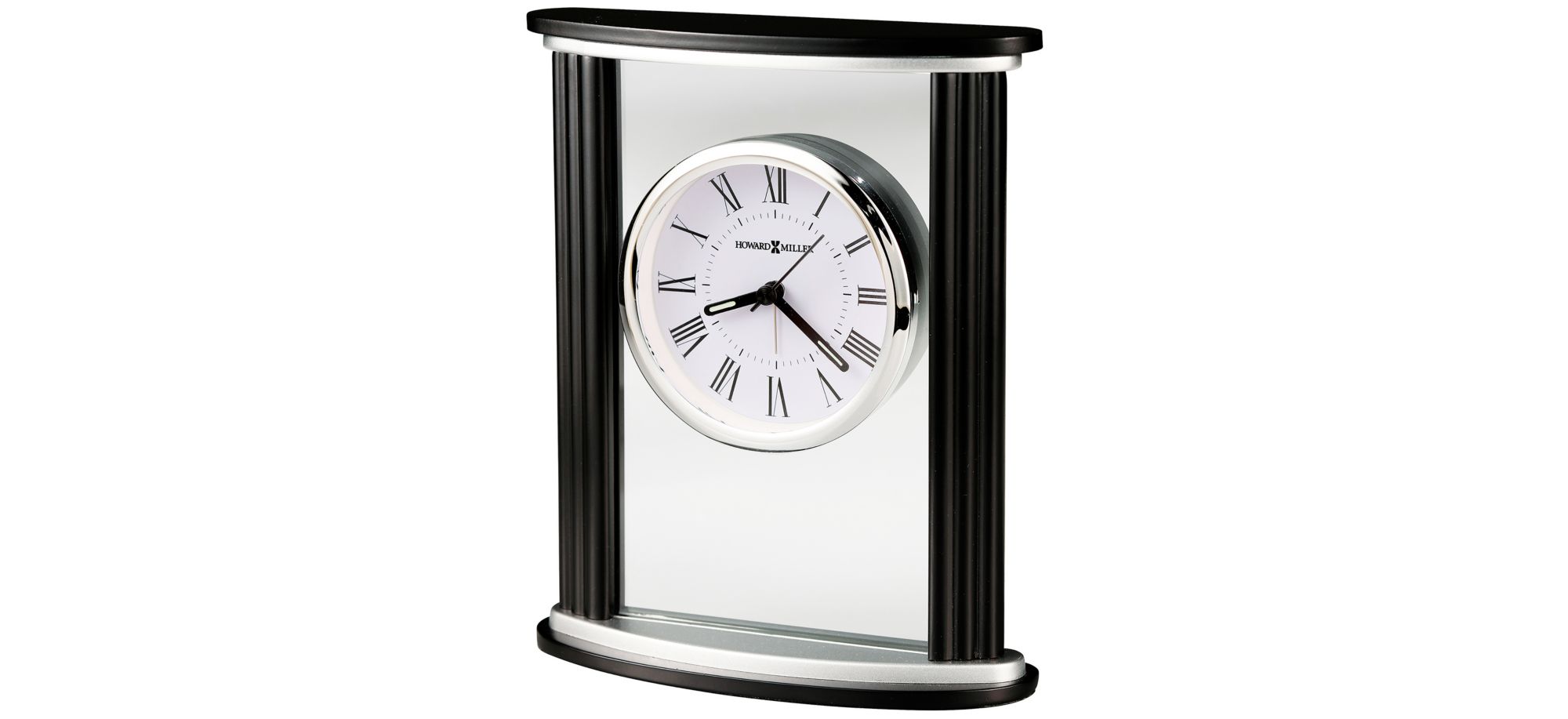 Cambridge Tabletop Clock in Black;Silver by Howard Miller