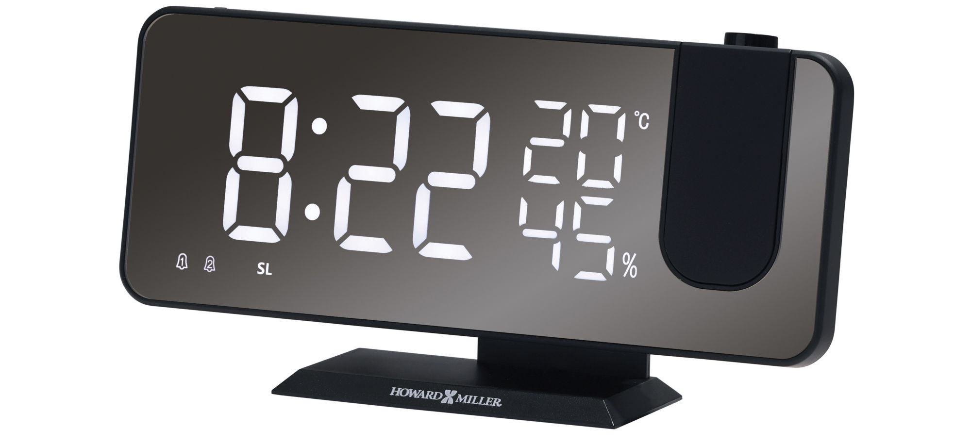 Gable Table Clock in Black by Howard Miller