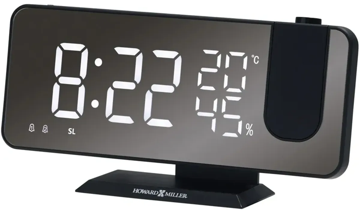 Gable Table Clock in Black by Howard Miller