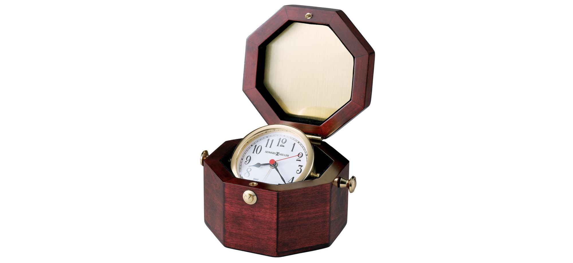 Chronometer Tabletop Clock in Polished Brass by Howard Miller