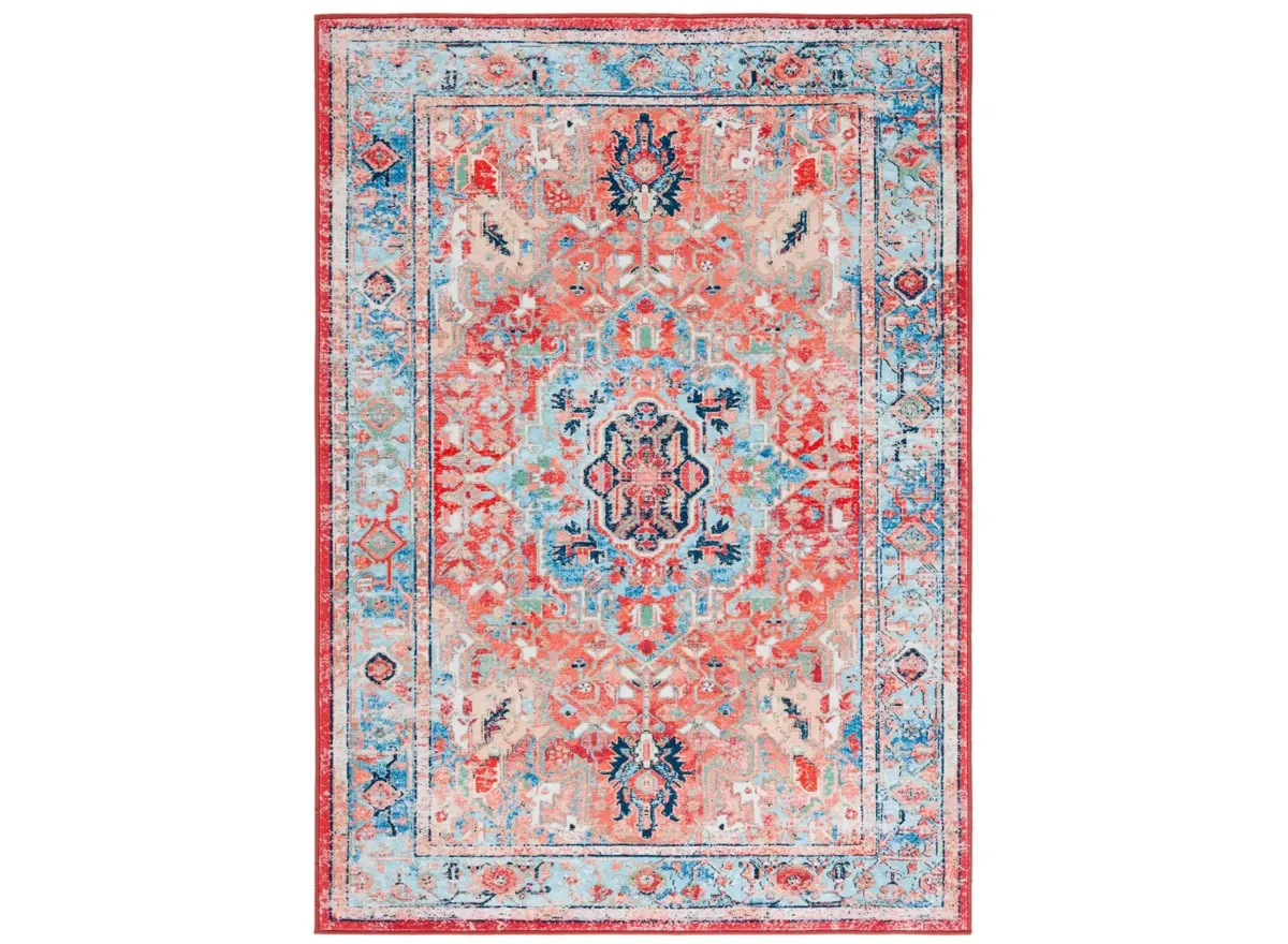 Rika Area Rug in Light Blue/Red by Safavieh