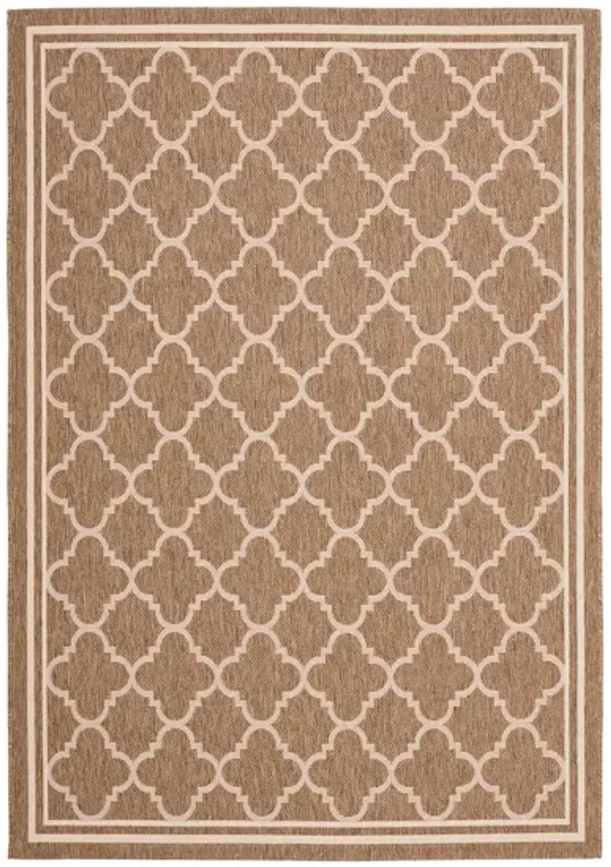 Courtyard Pathway Indoor/Outdoor Area Rug in Brown & Bone by Safavieh