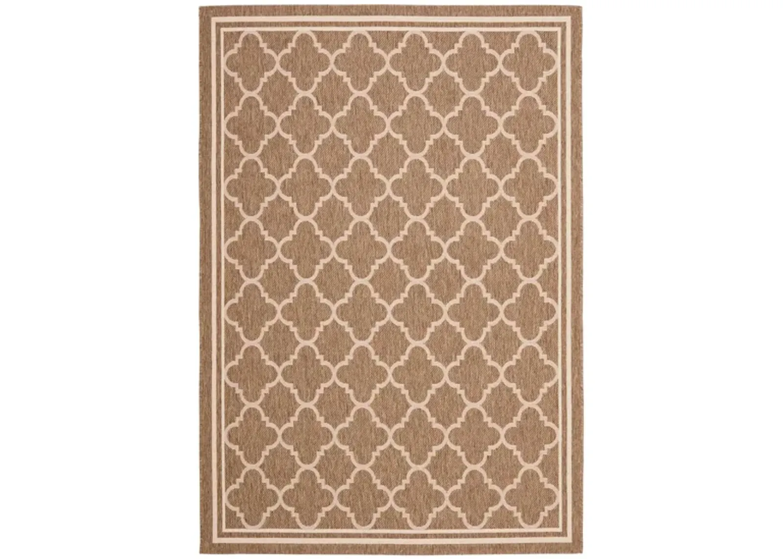 Courtyard Pathway Indoor/Outdoor Area Rug in Brown & Bone by Safavieh