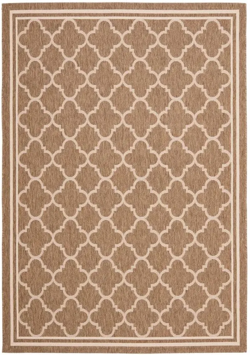 Courtyard Pathway Indoor/Outdoor Area Rug in Brown & Bone by Safavieh