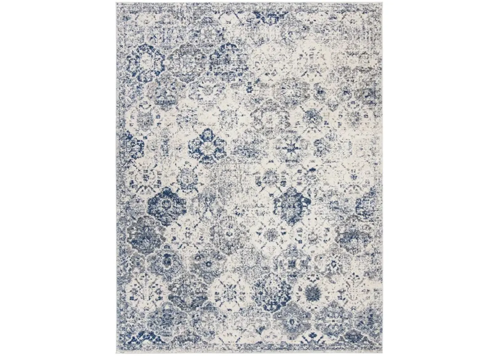 Madison Area Rug in White/Royal Blue by Safavieh