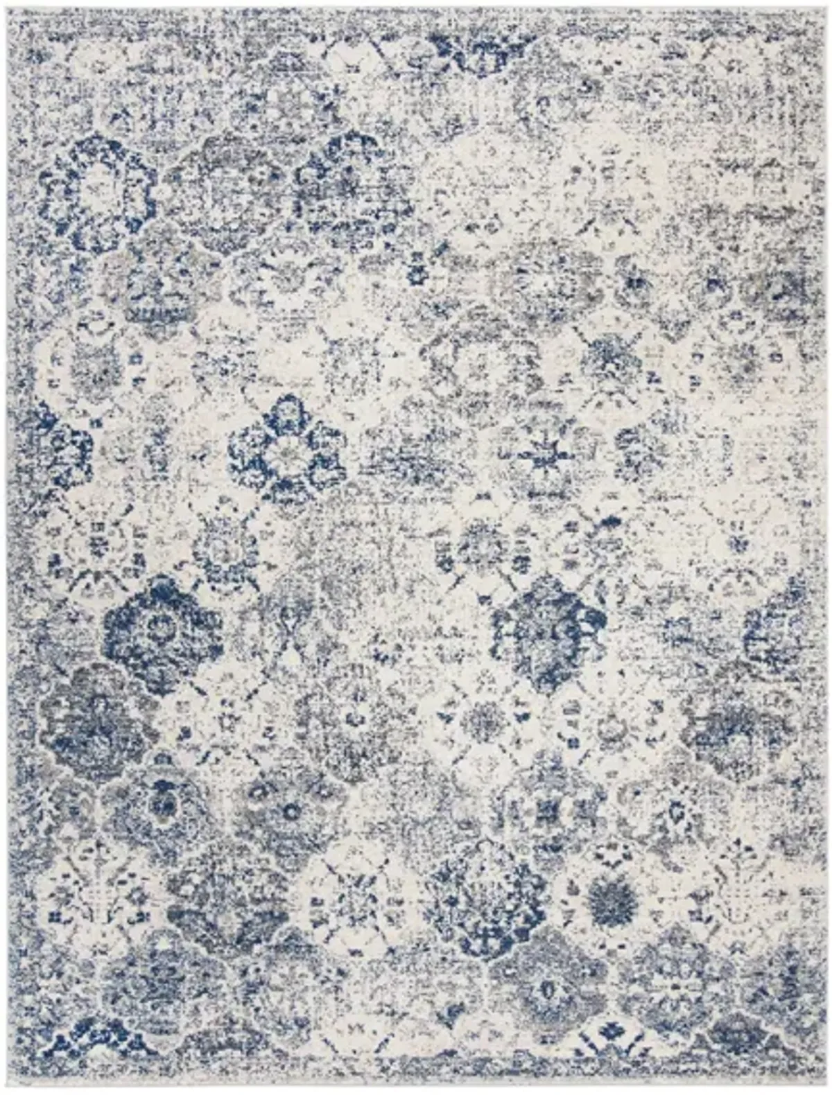 Madison Area Rug in White/Royal Blue by Safavieh