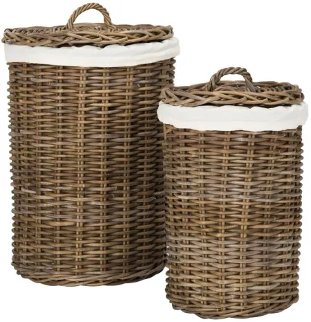 Millen Laundry Baskets: Set of 2 in Natural by Safavieh
