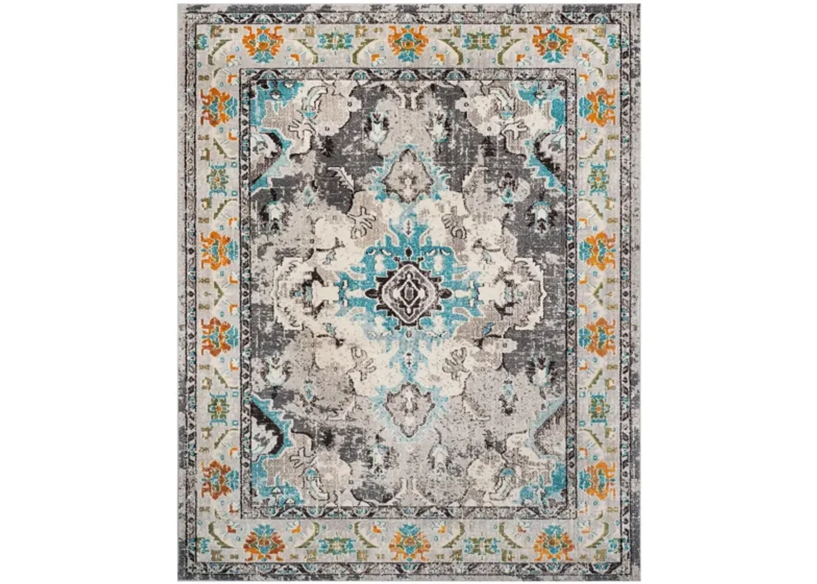 Monaco Area Rug in Grey/Light Blue by Safavieh