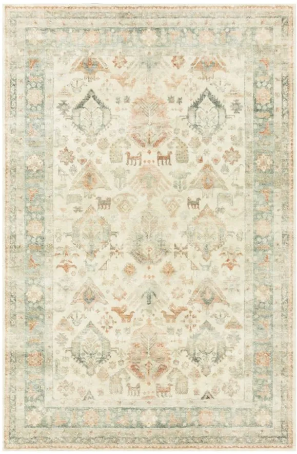 Rosette Accent Rug in Beige/Multi by Loloi Rugs