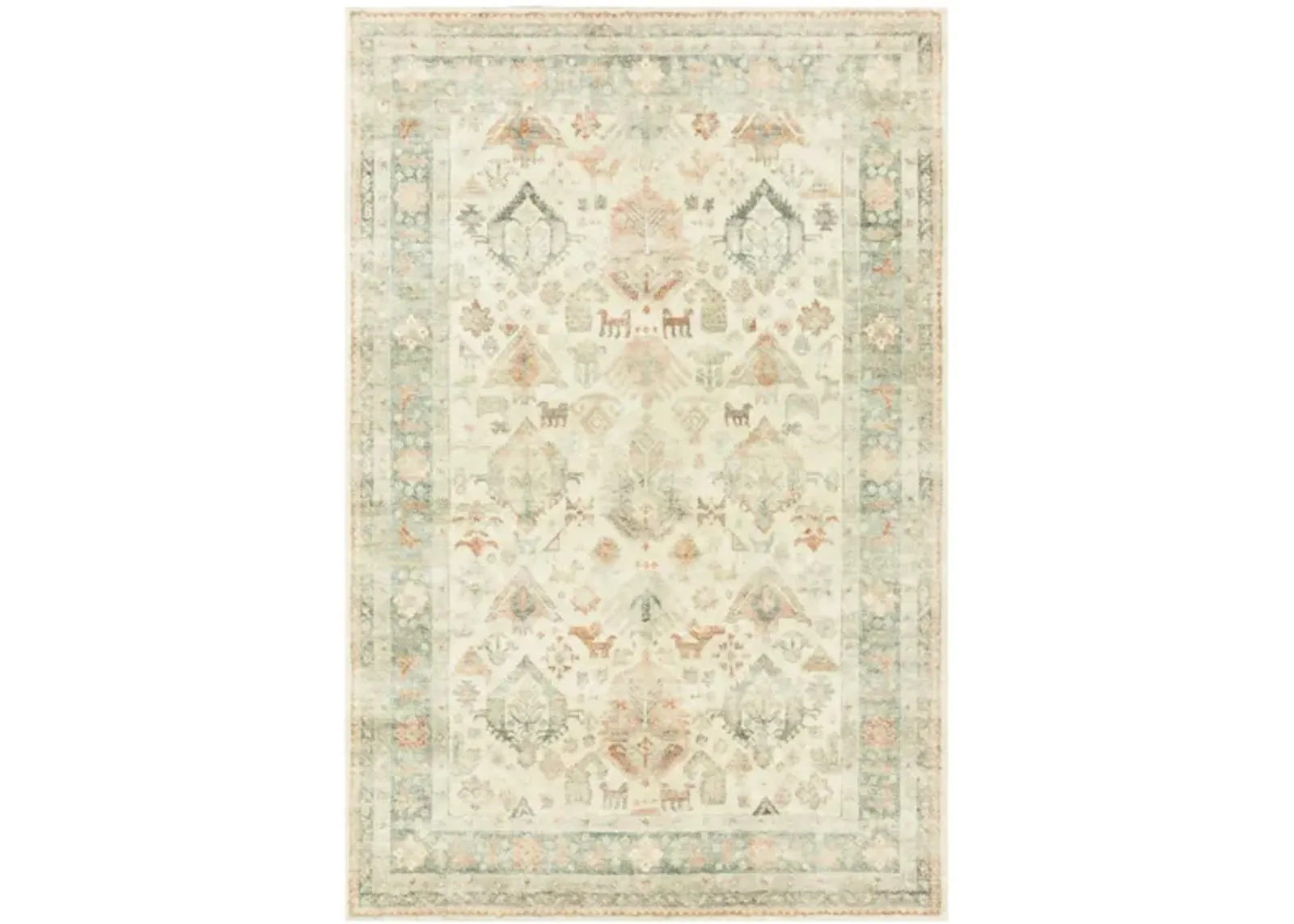 Rosette Accent Rug in Beige/Multi by Loloi Rugs