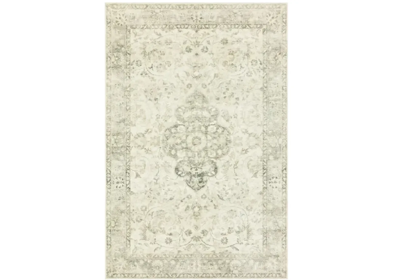 Rosette Accent Rug in Ivory/Silver by Loloi Rugs