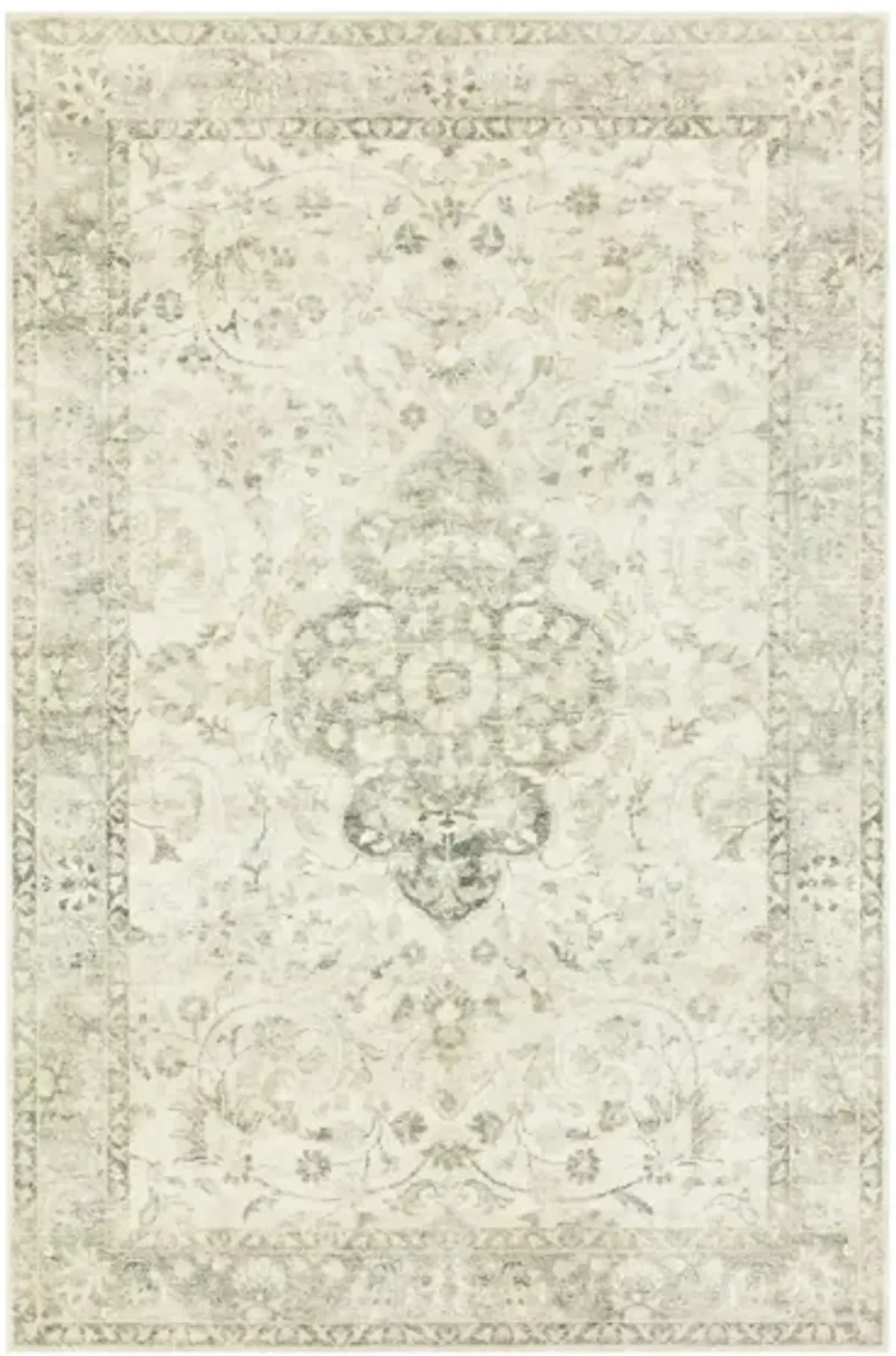 Rosette Accent Rug in Ivory/Silver by Loloi Rugs