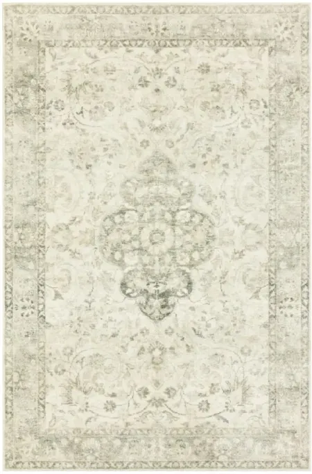 Rosette Runner Rug in Ivory/Silver by Loloi Rugs
