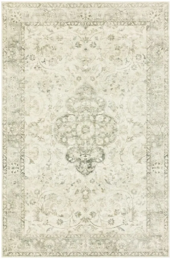 Rosette Area Rug in Ivory/Silver by Loloi Rugs