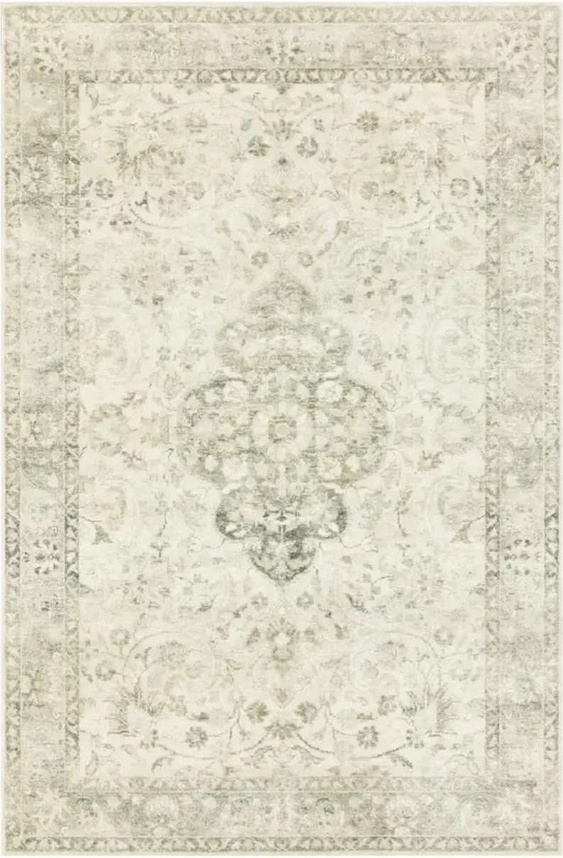 Rosette Area Rug in Ivory/Silver by Loloi Rugs