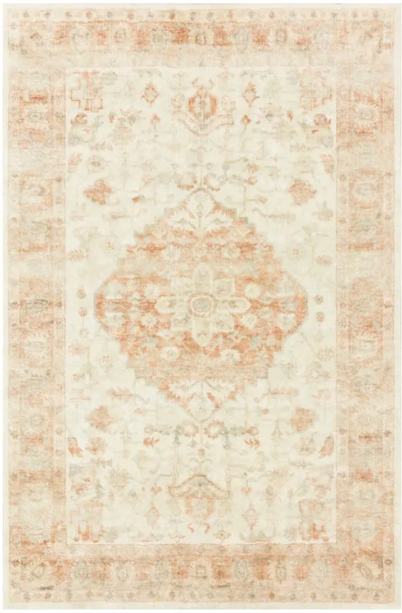 Rosette Accent Rug in Ivory/Terracotta by Loloi Rugs
