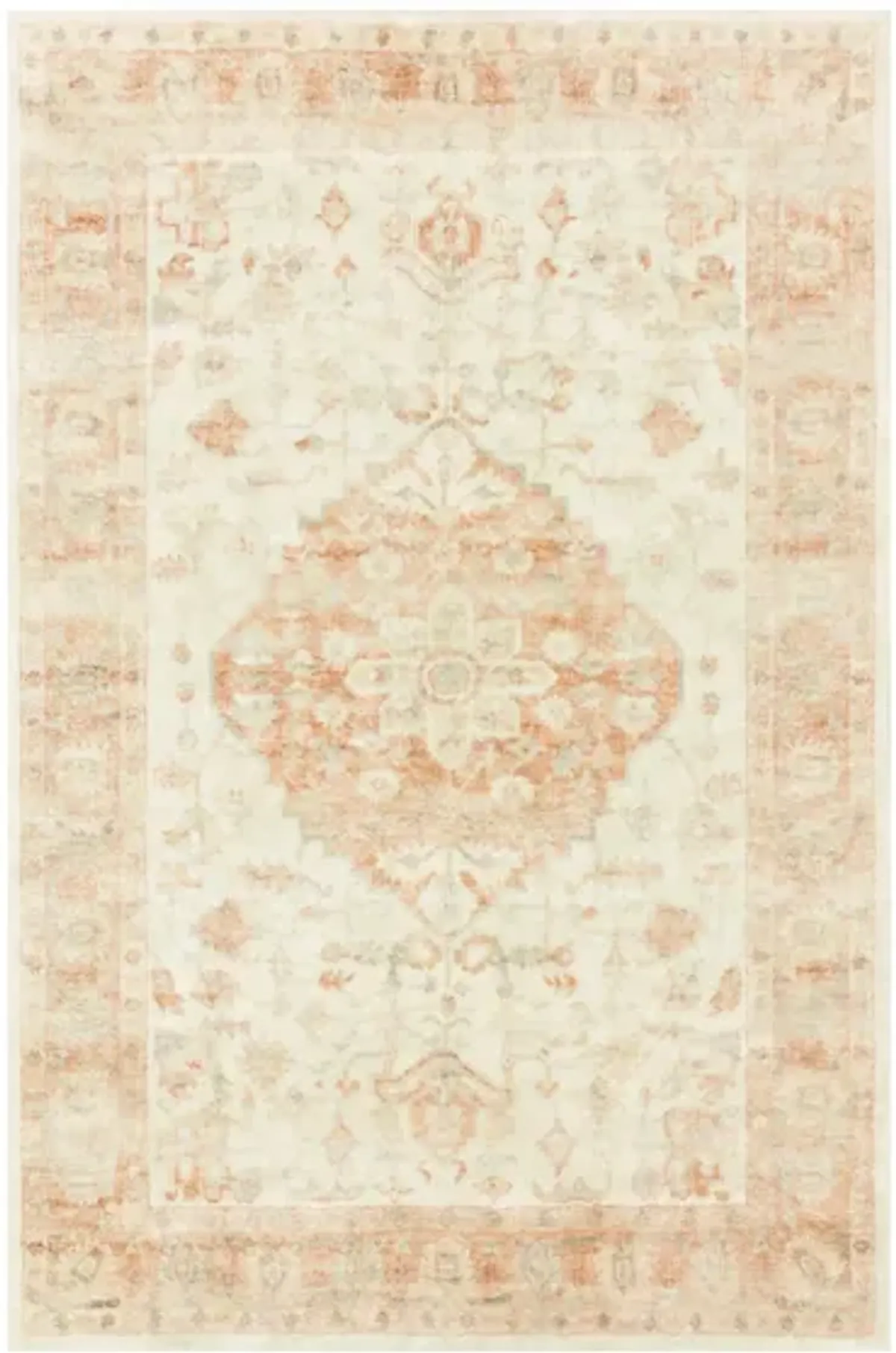 Rosette Accent Rug in Ivory/Terracotta by Loloi Rugs