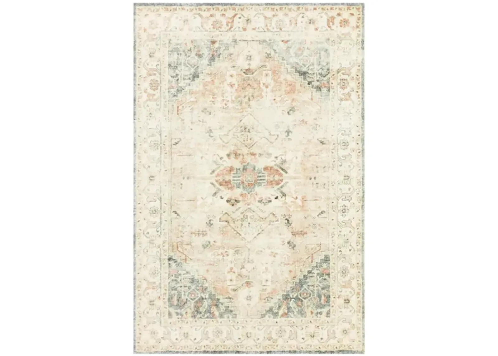 Rosette Runner Rug in Clay/Ivory by Loloi Rugs