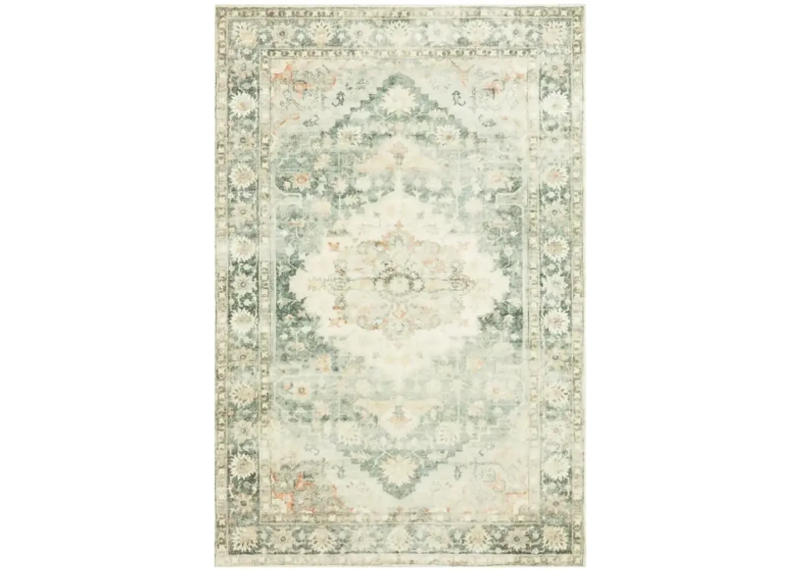 Rosette Accent Rug in Teal/Ivory by Loloi Rugs