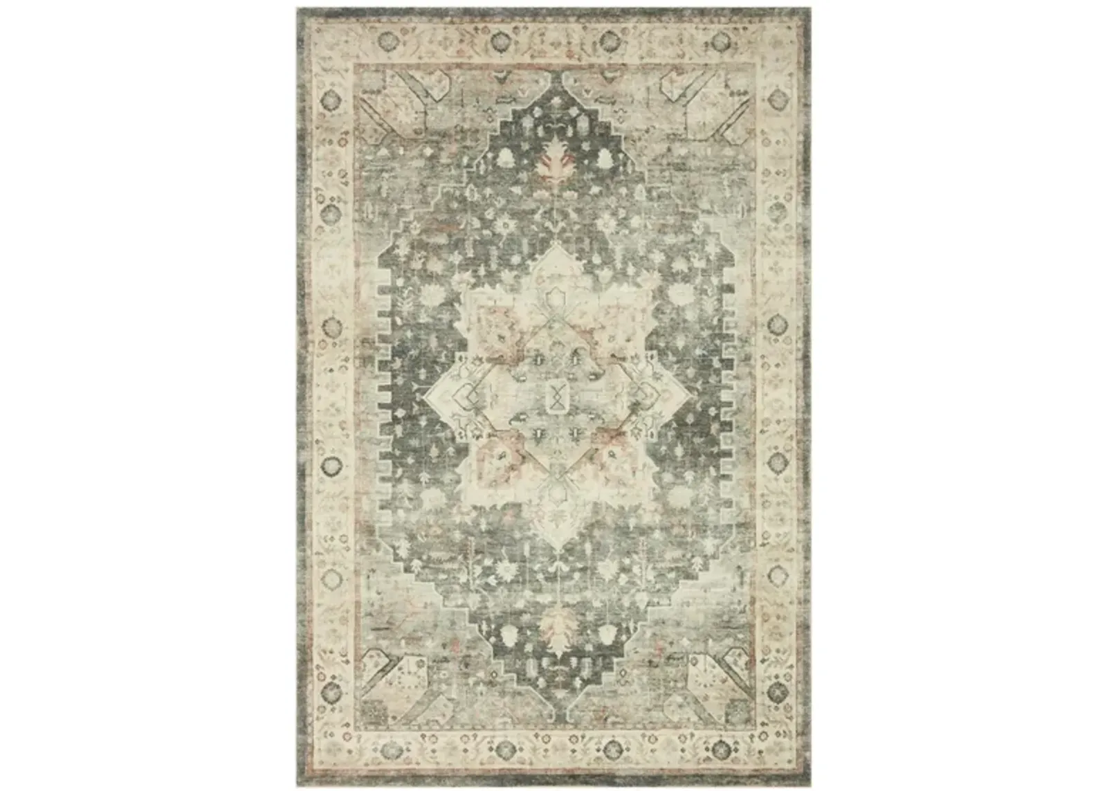 Rosette Accent Rug in Slate/Ivory by Loloi Rugs