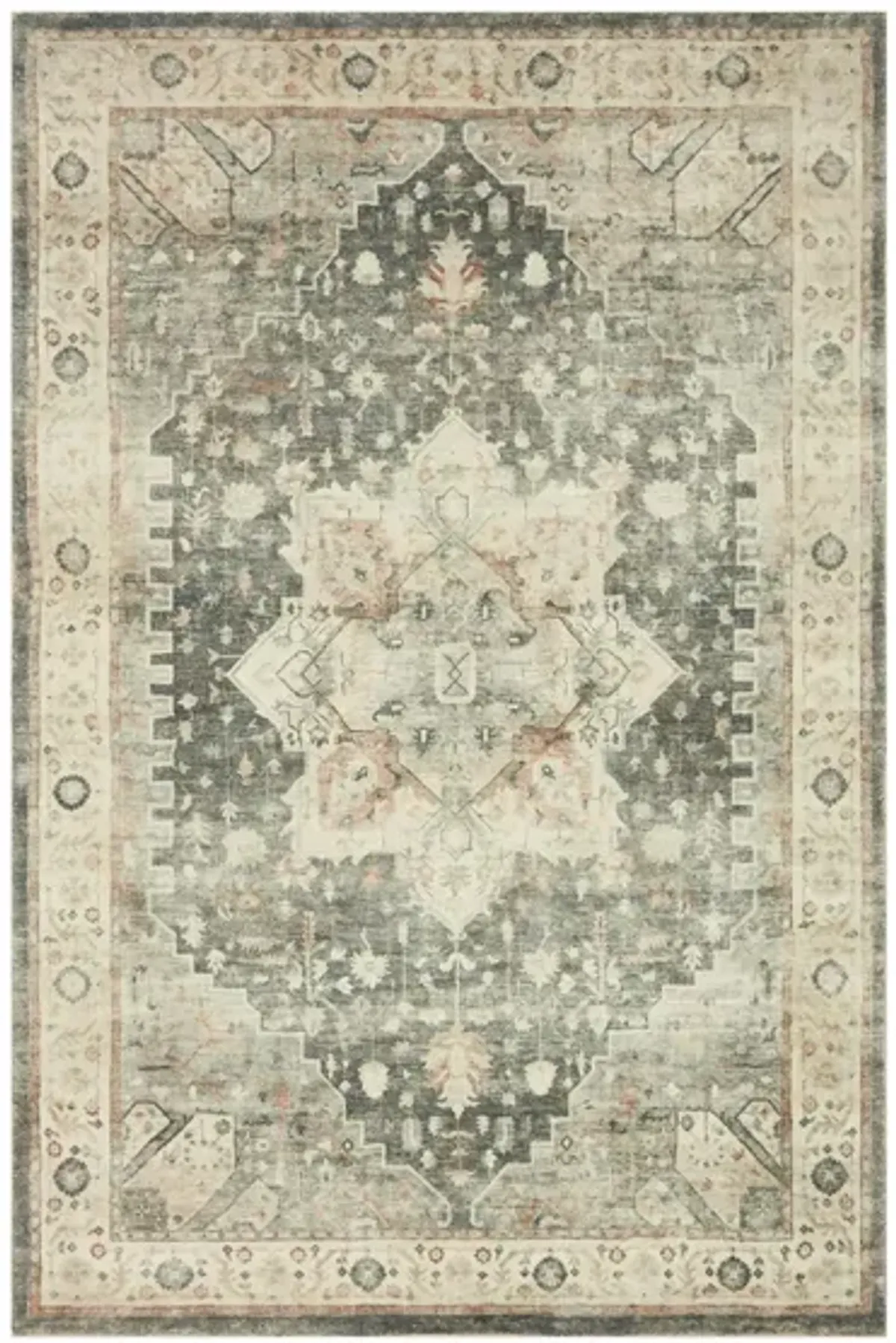 Rosette Accent Rug in Slate/Ivory by Loloi Rugs