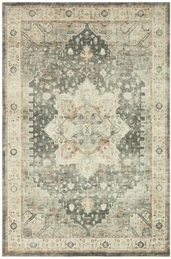 Rosette Accent Rug in Slate/Ivory by Loloi Rugs
