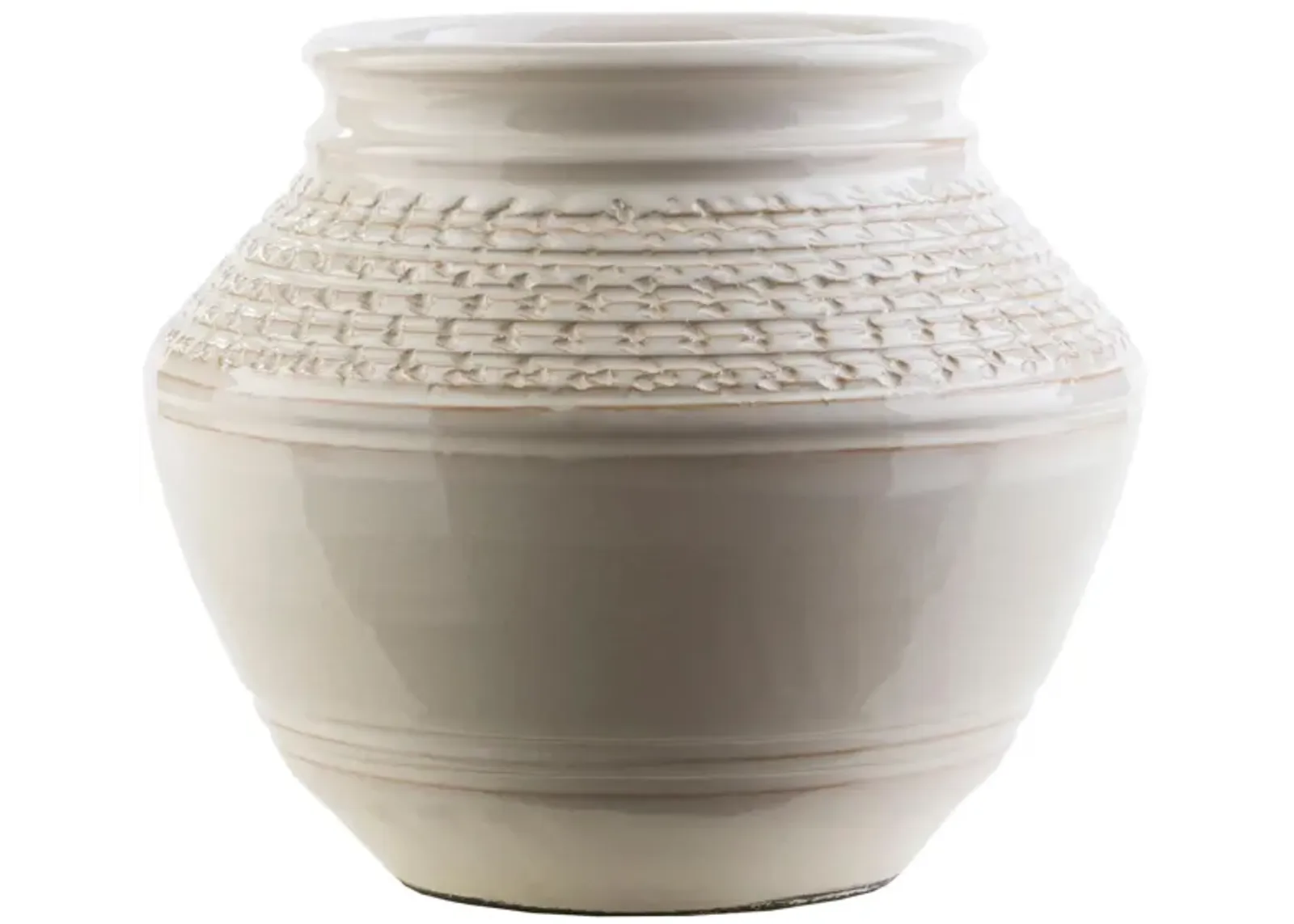 Piccoli Ceramic Planter in White by Surya