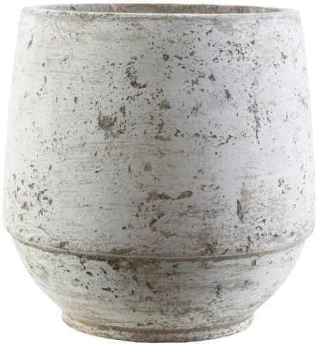 Rome Large Vase in White, Brown by Surya